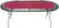 Front Standard. Trademark - Full-Size Texas Hold 'Em Felt Poker Table - Burgundy.