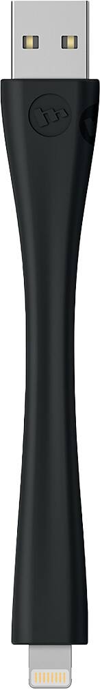 Front. mophie - 4.8' Micro USB-to-Lightning Cable - Black.