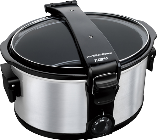 Best Buy: Hamilton Beach Entertainer 7-Quart Slow Cooker Stainless-Steel  33172