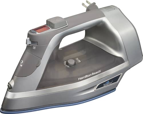 Hamilton Beach - Durathon Digital Nonstick Iron - Silver/Gray - Angle_Zoom