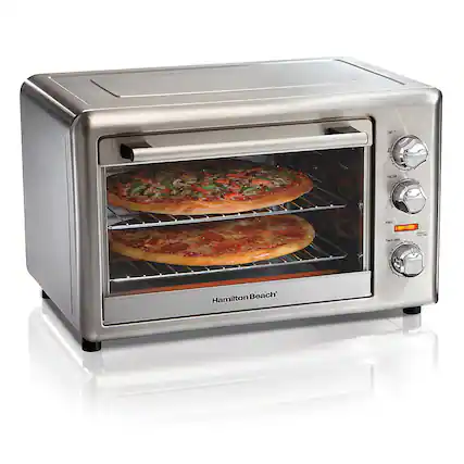 Front. Hamilton Beach - Countertop convection oven with rotisserie - Stainless Steel.