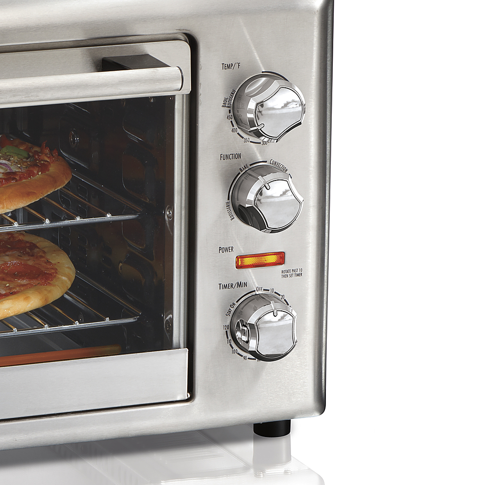 Hamilton Beach Countertop Convection Oven with Rotisserie, Bake Pans &  Broiler Rack, Extra-Large Capacity, Black (31105D)