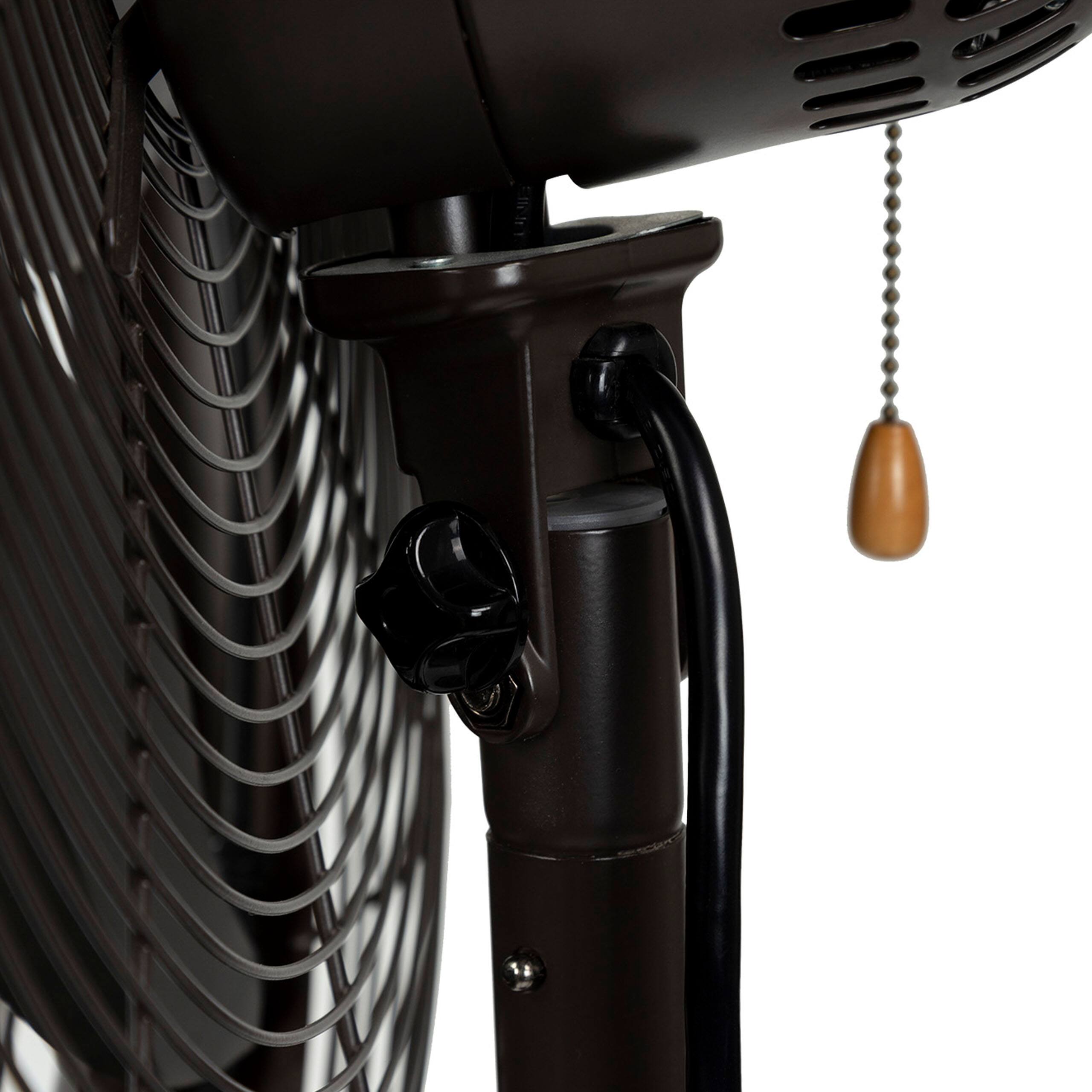Alt View 8. NewAir - Outdoor Misting Fan and Pedestal Fan Combination, 600 sq. ft. With 3 Fan Speeds and Sturdy All Metal Design - Dark Brown.