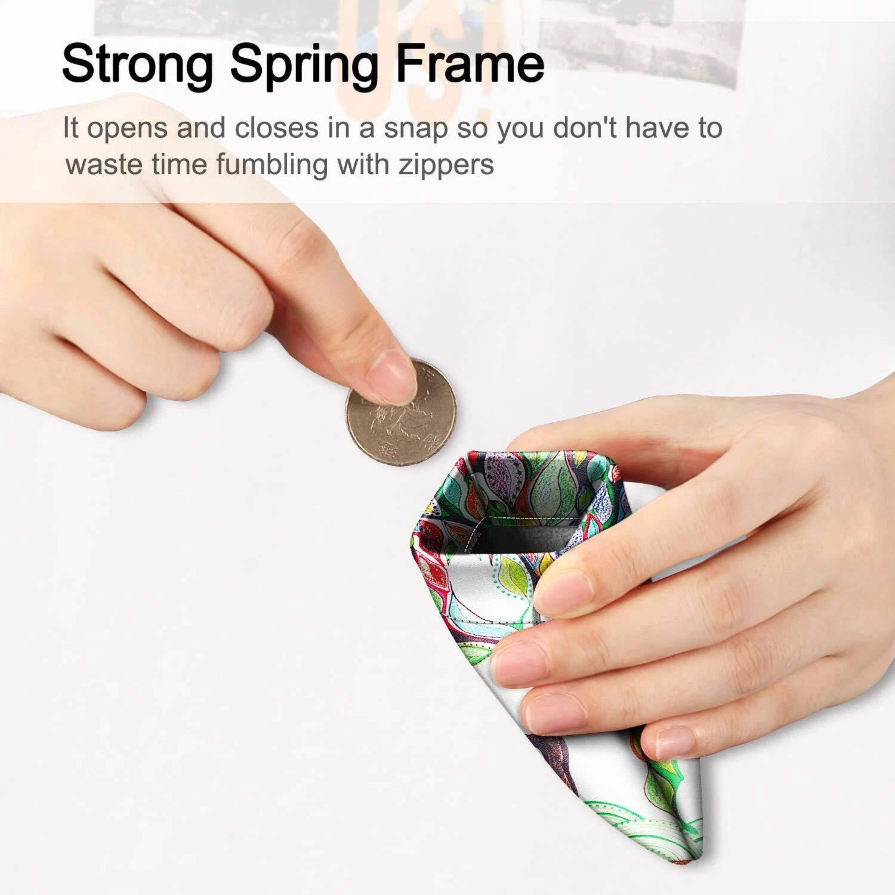 Strong Spring Frame  
It opens and closes in a snap so you don't have to waste time fumbling with zippers