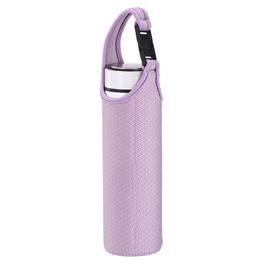 Unique Bargains - Neoprene Insulated Water Bottle Carrier Bag with Adjustable Strap & Phone Pocket for Hiking Sport - Purple