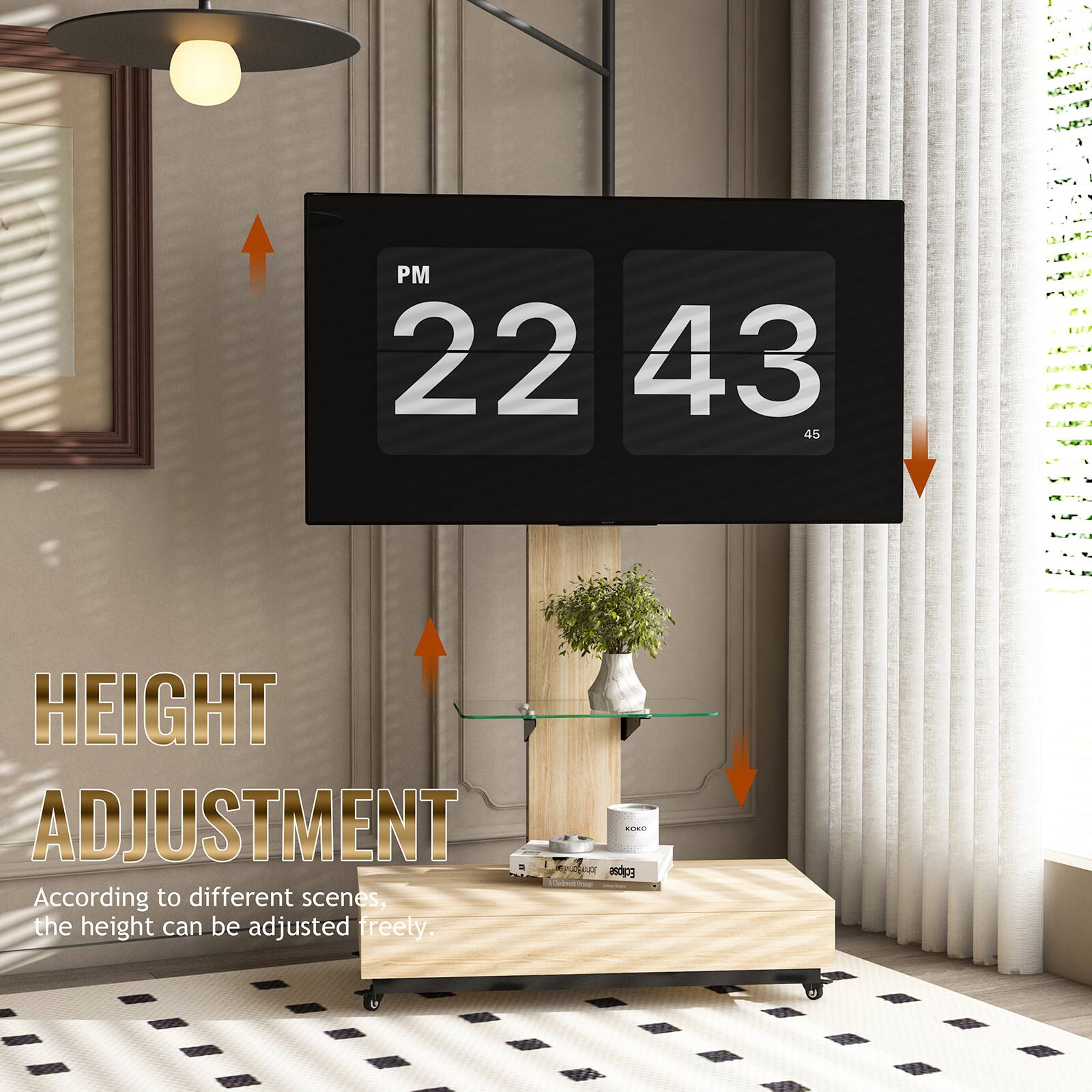 PM 22:43:45 HEIGHT ADJUSTMENT CMC - According to different scenes, the height can be adjusted freely.