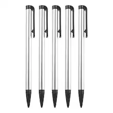 Front. Unique Bargains - 5pcs Touch Resistive Screen Pens Universal Resistance Pen for Phone Car Navigation GPS POS - Silver.