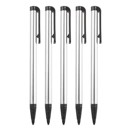 Front. Unique Bargains - 5pcs Touch Resistive Screen Pens Universal Resistance Pen for Phone Car Navigation GPS POS - Silver.