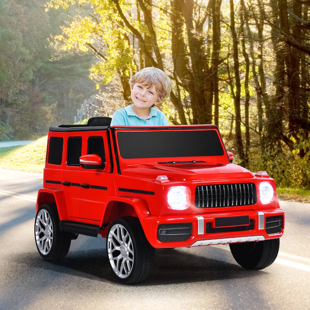 Angle. SlickBlue - Licensed Mercedes-Benz G63 Electric Ride-On Car for Kids, 12V with Remote - Red.