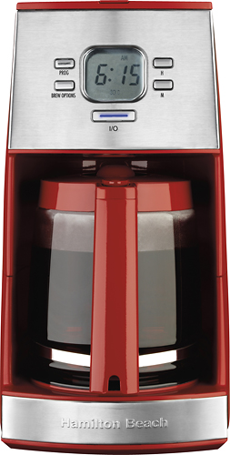 Best Buy: Hamilton Beach Ensemble 12-Cup Coffee Maker Red/Stainless-Steel  43253R