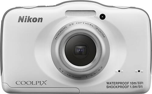 Best Buy: Nikon Coolpix S32 13.2-Megapixel Digital Camera White 26460