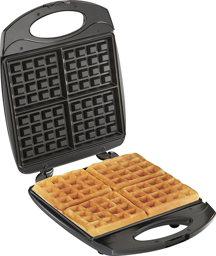Angle View: Cuisinart - 2-in-1 Waffle Maker w Removable Plates - Stainless Steel & Multi-Colored