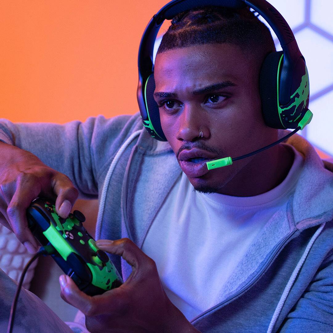 Alt View 5. PDP - Rematch Glow Advanced Wired Controller for Xbox Series X|S, Xbox One & Windows - Jolt Green.