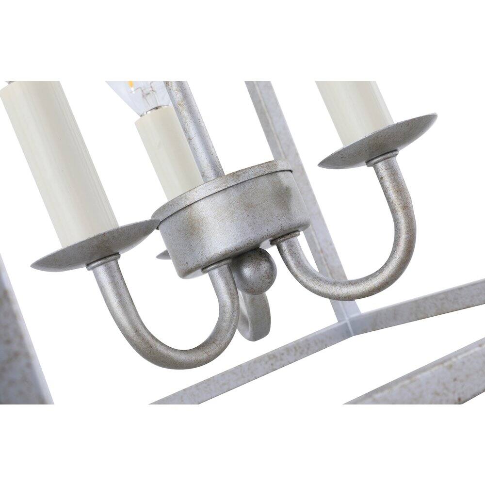Alt View 1. Living District - Eclipse 3 Light Vintage Silver Pendant - Vintage Silver.