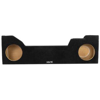 Alt View 2. NVX - 2014-2018 Silverado/Sierra Double Cab - Custom-Fit Empty Dual 12" Sealed Subwoofer Enclosure - Black.