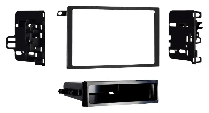 Front. Metra - Dash Kit for Select 1990-2012 Toyota Chevrolet Honda GMC Buick Cadillac Pontiac DIN DDIN - Black.