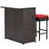 Left. Costway - 3PCS Patio Rattan Wicker Bar Table Stools Dining Set Cushioned Chairs Garden - Mixed Brown/Red.