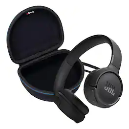 JBL - Tune 520BT Wireless On Ear Bluetooth Headphone Bundle with gSport Case - Black