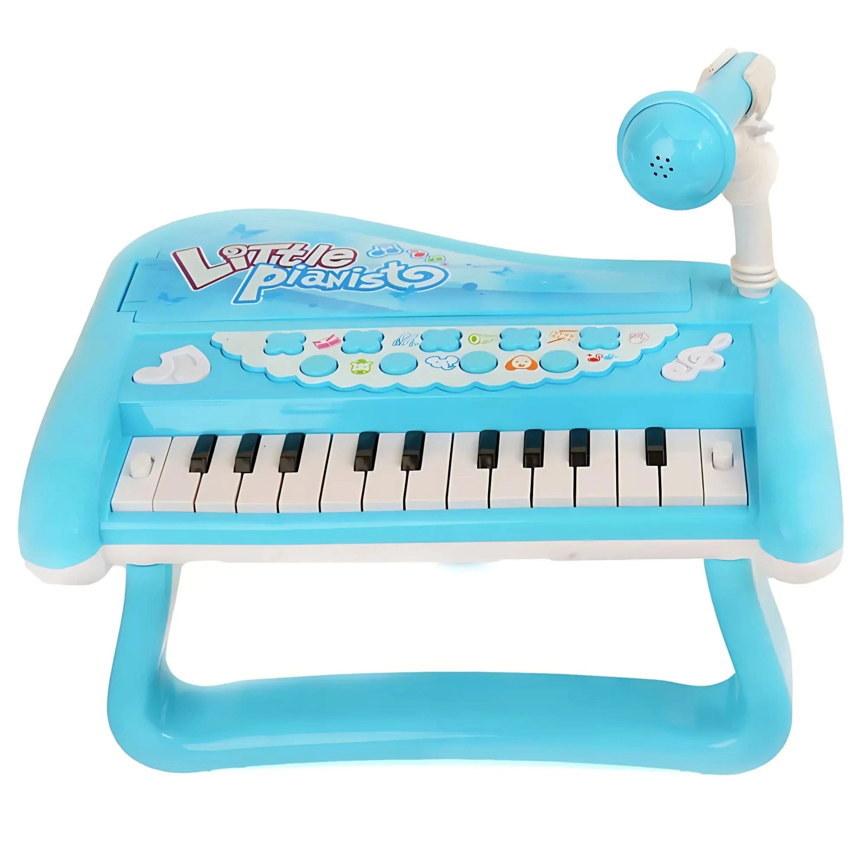 Kitcheniva - Kids 22 Keys Musical Piano Keyboard Toy With Microphone - Blue