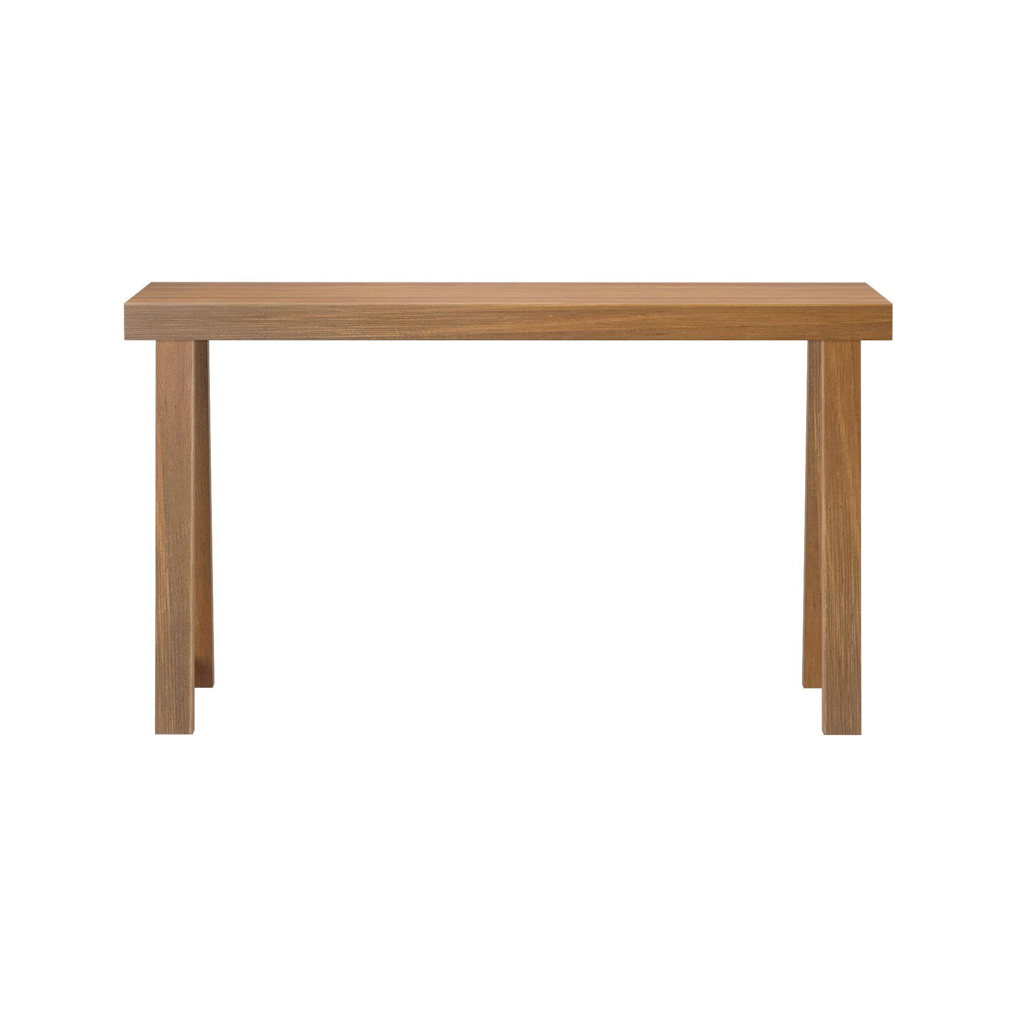 Alt View 3. Plank+Beam - Classic Console Table (56in / 1420mm), Pecan - Pecan.