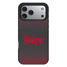 Keyscaper - NCAA - Nebraska Huskers Bump Case with 8.2ft Drop Protection - 14 Pro Max - Black