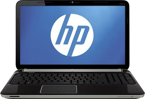 Front Standard. HP - 15.6" Refurbished Pavilion Laptop - 4GB Memory - 640GB Hard Drive - Espresso Black.