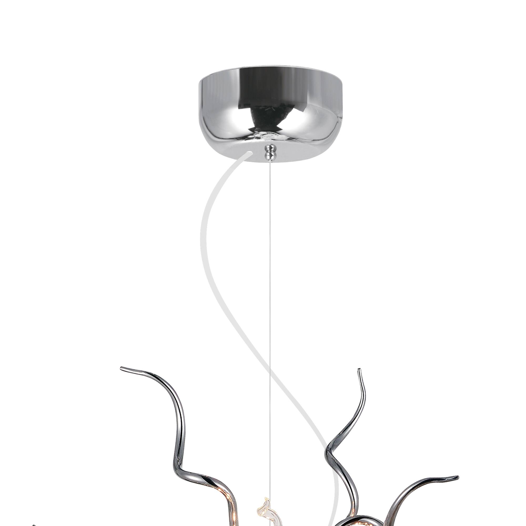 Alt View 1. CWI Lighting - Twist 15 Light Chandelier With Chrome Finish - Chrome.