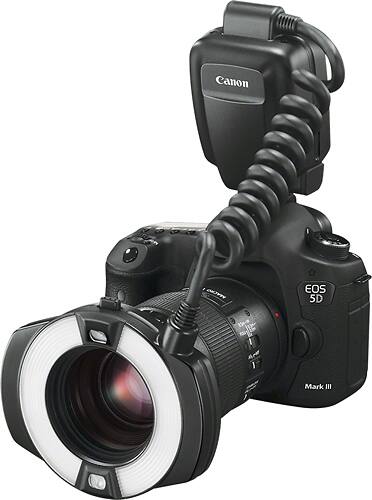 Alt View 12. Canon - Macro Ring Lite MR-14EX II External Flash - Black.
