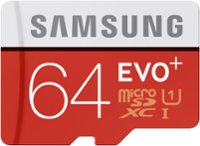 Front Zoom. Samsung - EVO+ 64GB microSDXC UHS-I Memory Card.