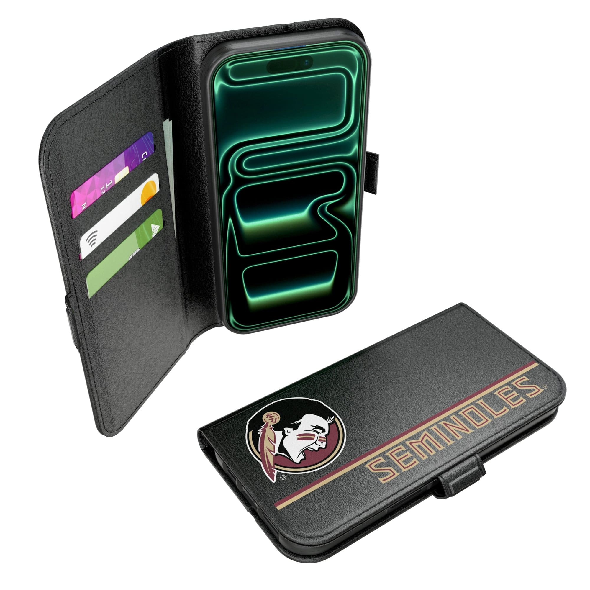 Keyscaper - NCAA - Florida State Seminoles iPhone Folio 2.0 Case - 17 Pro - Black price history on PriceWatchPro