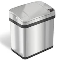 iTouchless - 2.5-Gal. Touchless Trash Can - Silver/Stainless Steel - Angle_Zoom