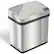 Angle. iTouchless - 2.5 Gallon Touchless Sensor Trash Can with AbsorbX Odor Control and Fragrance, Stainless Steel Bathroom Garbage Bin - Silver/Stainless Steel.
