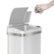Left Zoom. iTouchless - 4 Gallon Touchless Sensor Trash Can with AbsorbX Odor Control and Fragrance, White Stainless Steel Bathroom Garbage Bin - Pearl White.