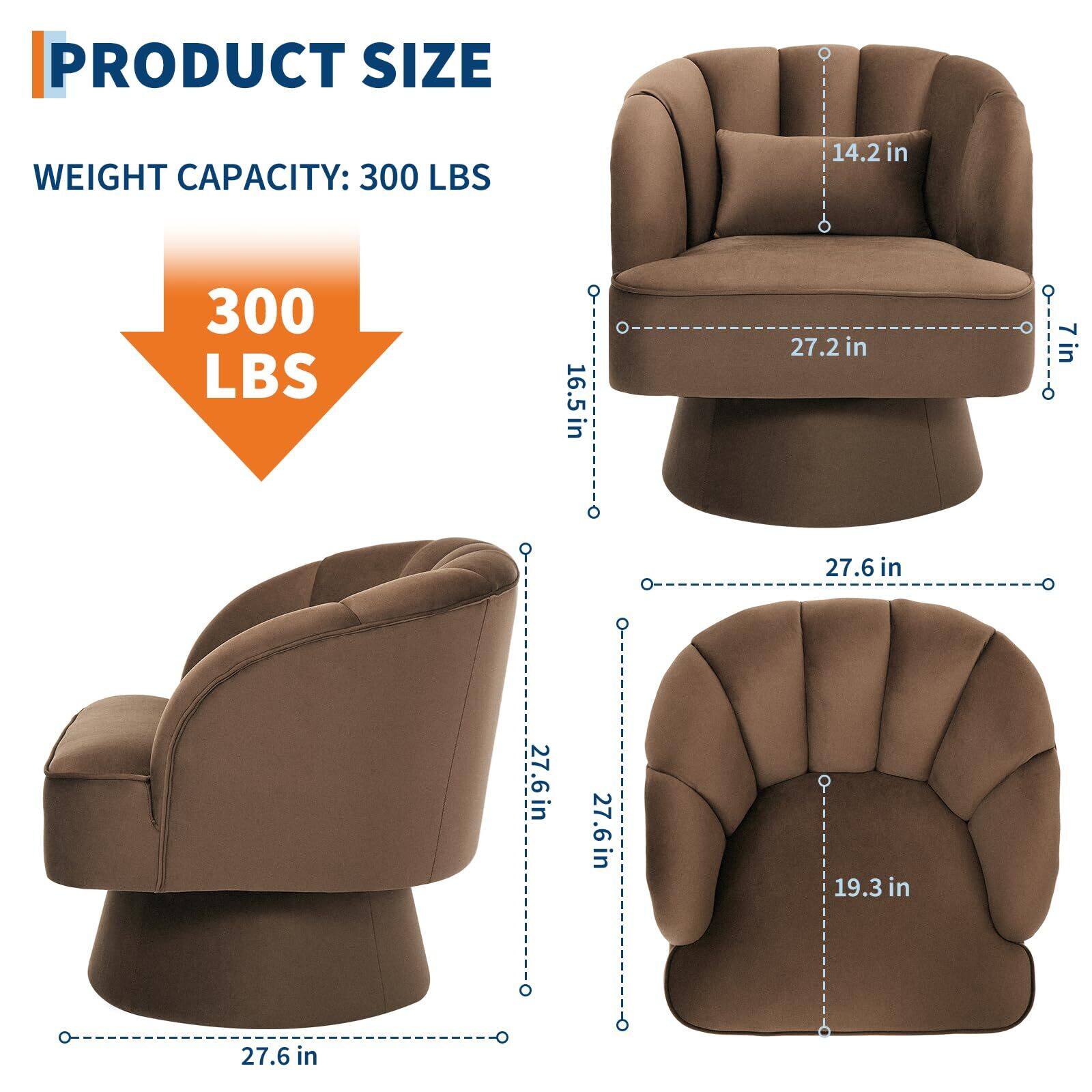 PRODUCT SIZE  
WEIGHT CAPACITY: 300 LBS  

300 LBS  

14.2 in  
27.2 in  
16.5 in  
7 in  

27.6 in  
27.6 in  
19.3 in  
27.6 in