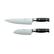 Angle. Ninja - Ninja Foodi NeverDull System Premium 2-Piece German Stainless Steel Chef & Santoku Knife Set - Black.