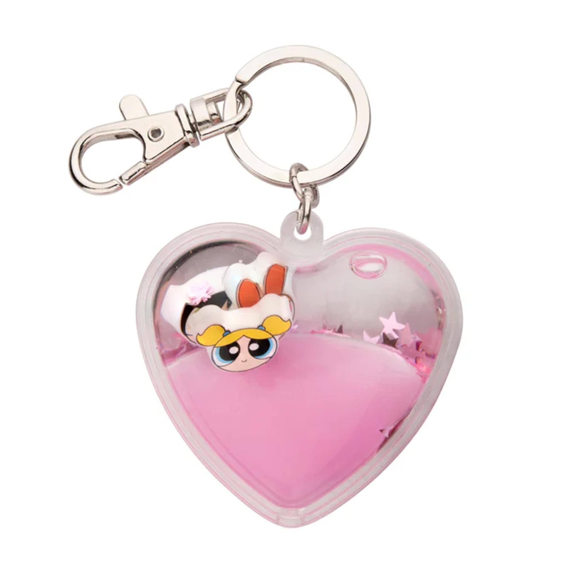 Front. SalesOne LLC - The Power Puff Girls Acrylic Heart Keychain - Pink.