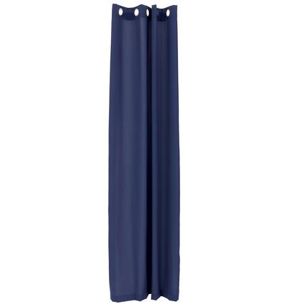 Front. Sunnydaze - Modern Outdoor Curtain Panel - 52 in x 96 in - Blue.
