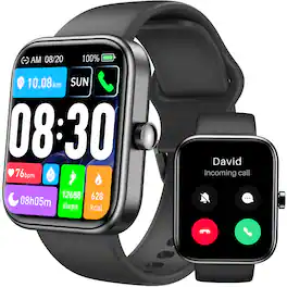 TOZO - Smart Watch for Men Women (iPhone / Android) 10 Days-Battery, Bluetooth Call, 100+ Sports Mode, Sleep / Health Tracker - Black - (2026)