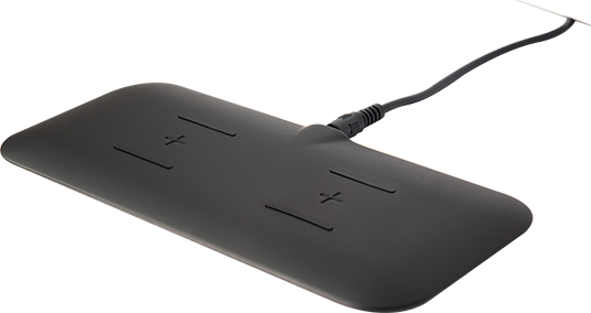 Front. TYLT - Tylt Sabre Dual Wireless Charging Mat Fastest Dual Wireless Charger Premium Slim Design 15W Black - Black.