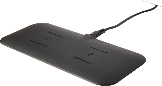 Front. TYLT - Tylt Sabre Dual Wireless Charging Mat Fastest Dual Wireless Charger Premium Slim Design 15W Black - Black.