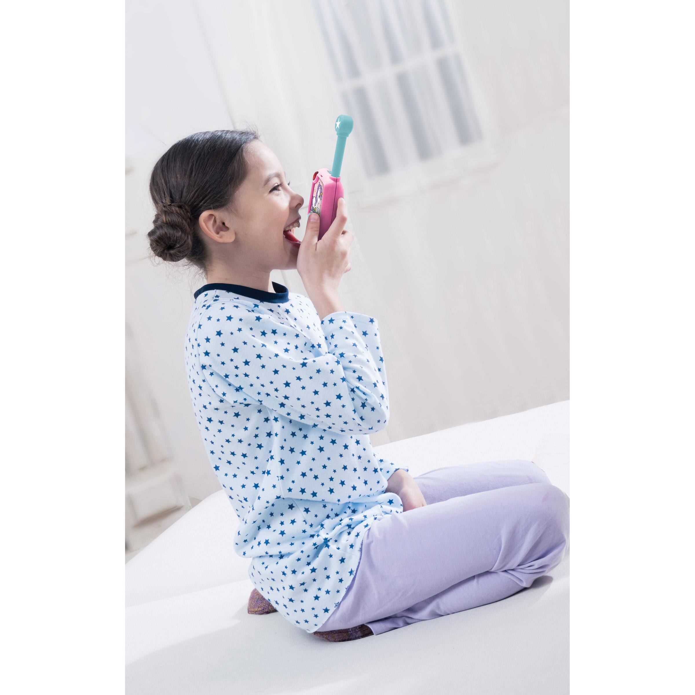 Alt View 4. Lexibook - Unicorn Walkie-talkies up to 2km/1.3 Miles with Switch - PINK.