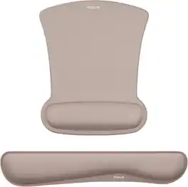 mosiso - Mouse Pad Wrist Support Ergonomic Memory Foam Mousepad for Easy Typing Cushion & Pain Relief for Office & Home - Taupe Brown