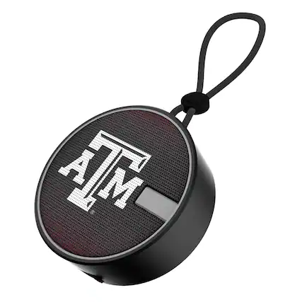 Front. Keyscaper - Texas A&M Aggies Bluetooth IPX7 Linen Print Waterproof Speaker - Black.