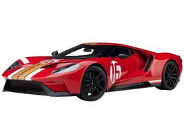 Ford GT Heritage Edition #16 "Alan Mann" Red Metallic with Gold Stripes 1/18 Model Car by Autoart