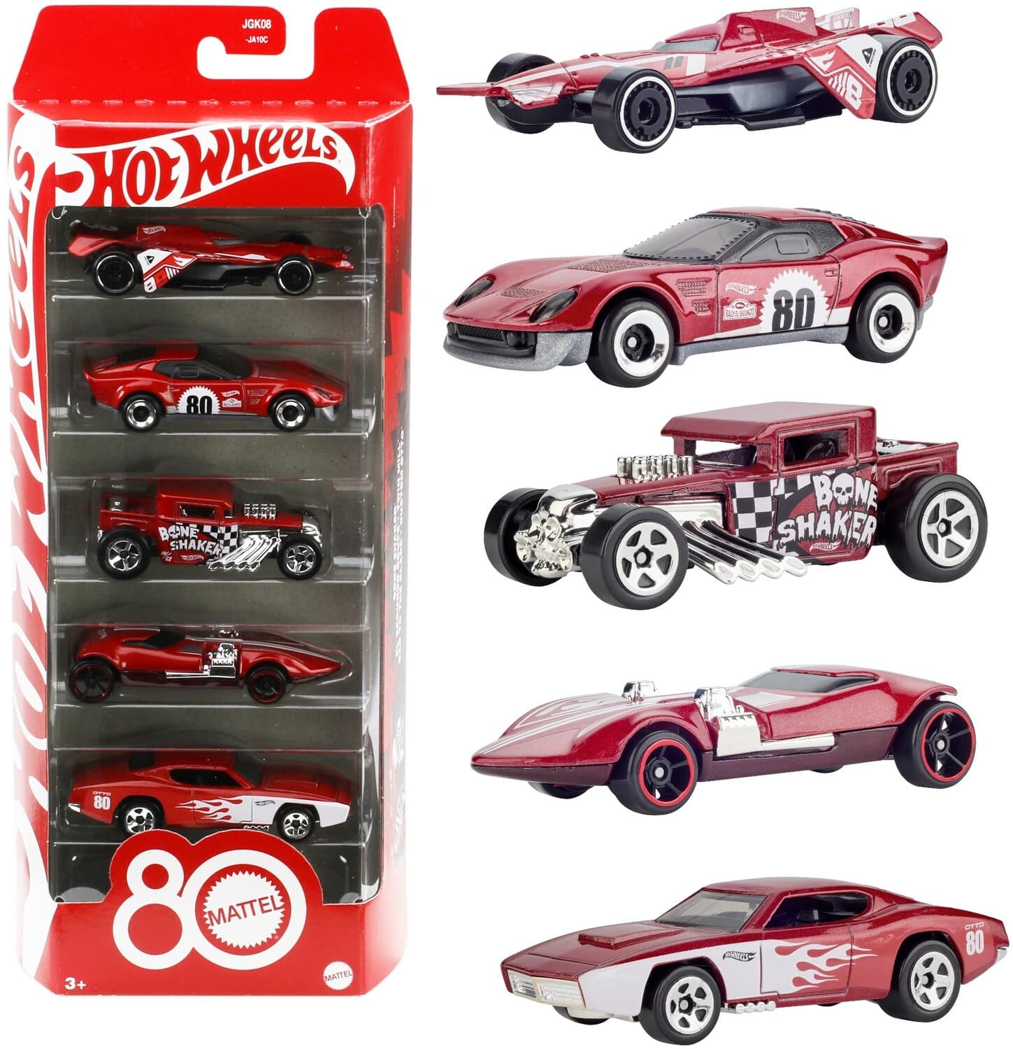 Hot Wheels 5-Pack, Mattel 80th Anniversary - COLLECTABLES - Multicolor