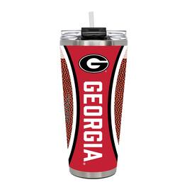 Great American Products - Georgia Bulldogs 32oz. Big Slim Game Ball Travel Tumbler - Brown