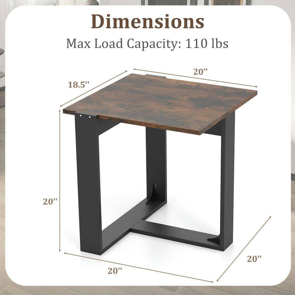 Dimensions  
Max Load Capacity: 110 lbs  
18.5" x 20" x 20" x 20"