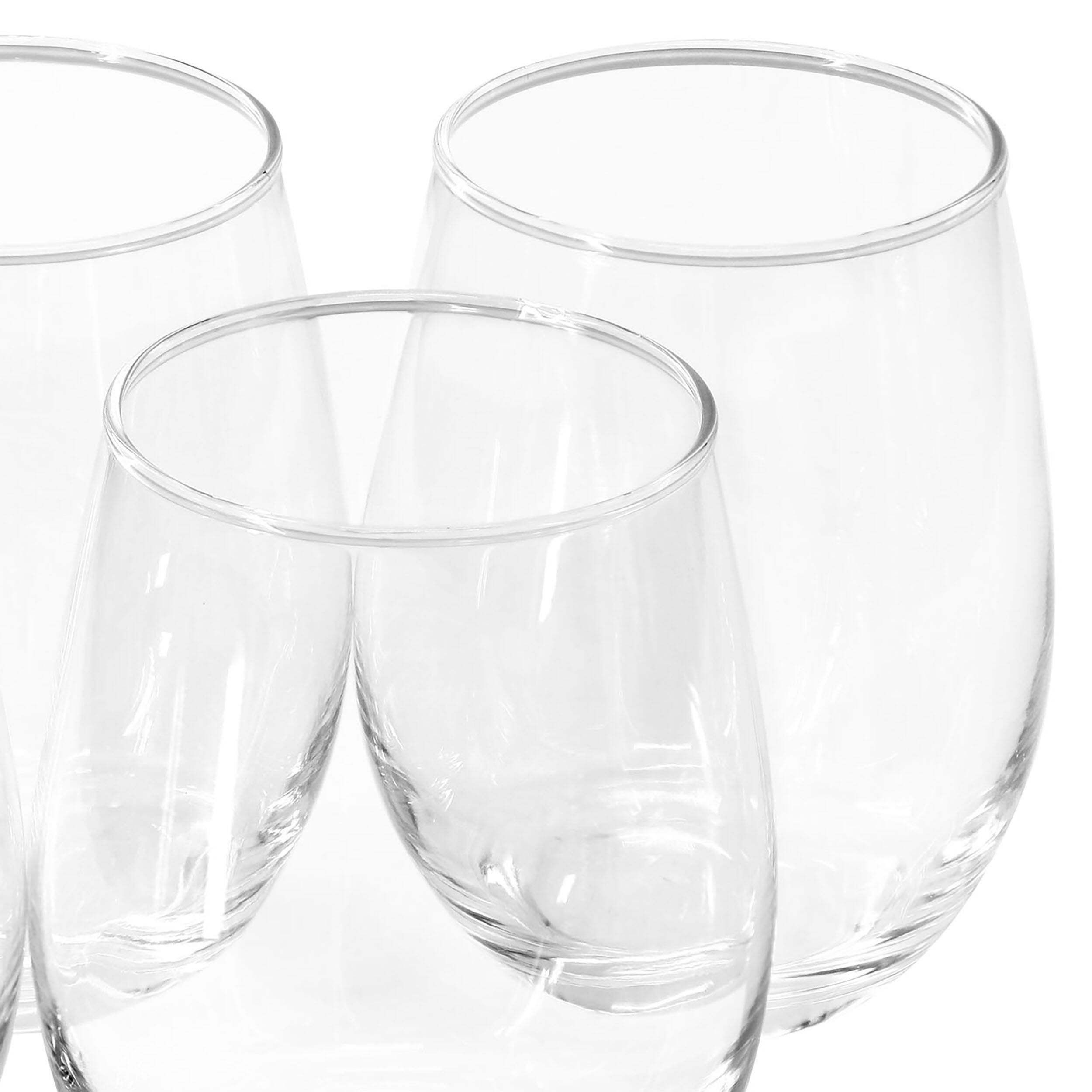 Alt View 3. Gibson - Gibson Home Belinni 4 Piece 18oz Classic Stemless Wine Glass Set - Clear.