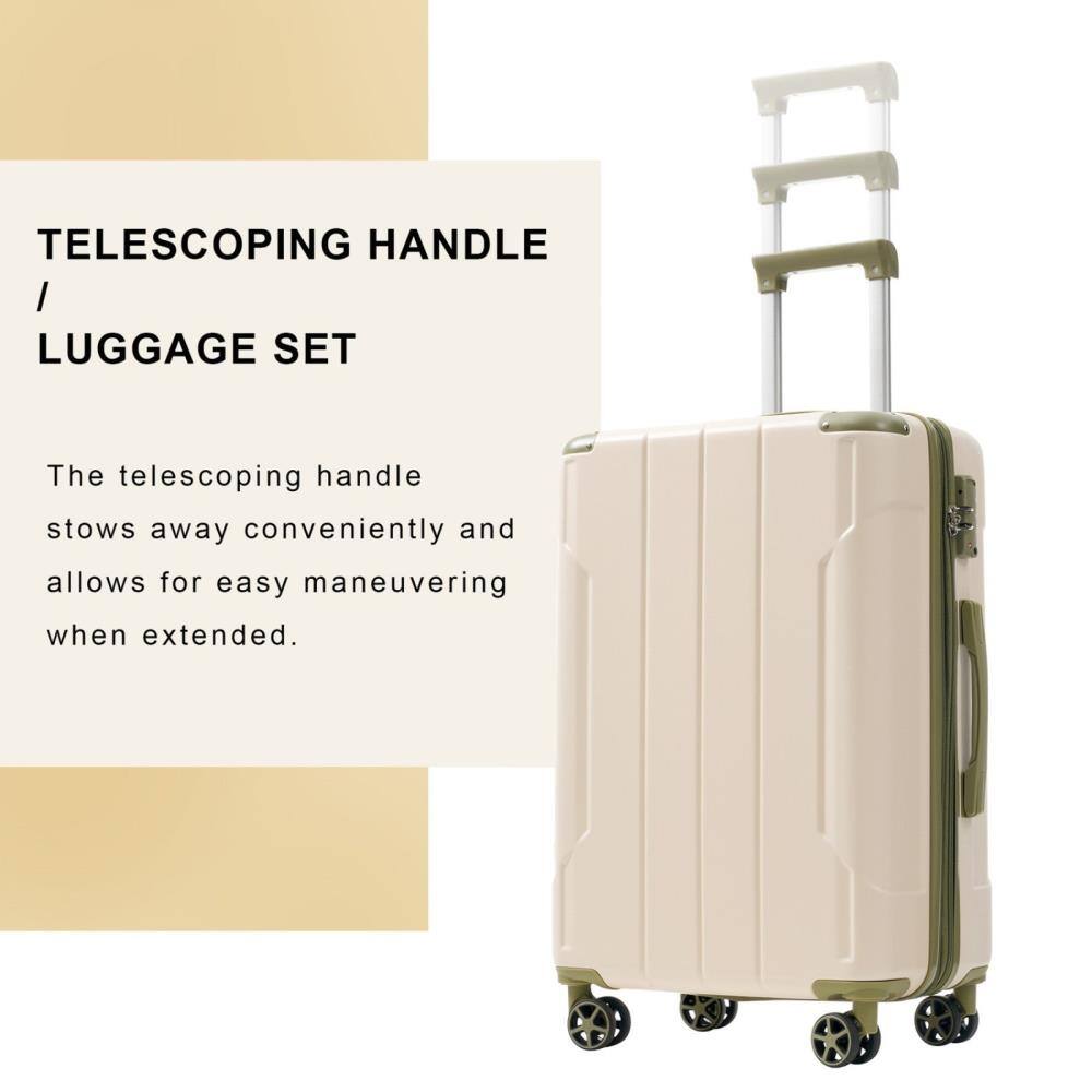 TELESCOPING HANDLE / LUGGAGE SET

The telescoping handle stows away conveniently and allows for easy maneuvering when extended.