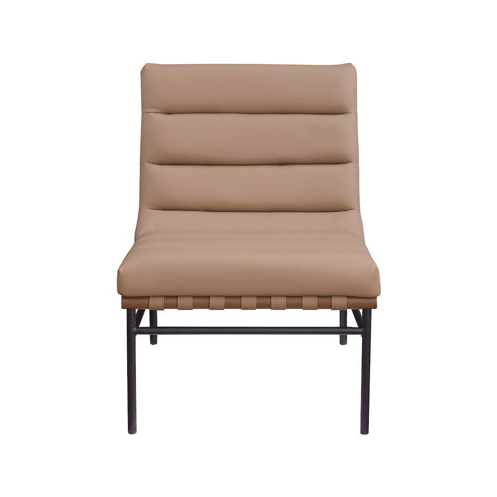 Alt View 1. Meridian Furniture - Burke Tan Vegan Leather Accent Chair - Brown.